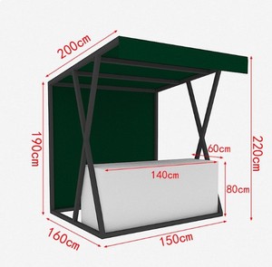 Expositor Metálico con Lona para Puesto de Venta Ambulante, Tienda de Pasteles, Mercado de Pulgas, Venta al por Mayor de Fábrica - Product Image 5