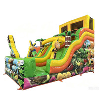 Château gonflable commercial Maya Bee sur le thème des insectes avec toboggan, idéal pour la location de fêtes d'enfants