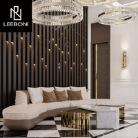 Neueste High End Luxus gebogene Sof amöbel Villa Modulares halbrundes Sofa mit Marmor Couch tisch Moderne italienische Sofa garnitur