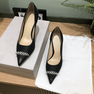 Zapatos de Tacón Alto Jimmy de Alta Calidad Decorados con Perlas y Diamantes, Tecnología de Costura de Precisión, Nuevo Estilo Moderno - Product Image 2