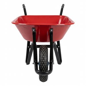 WB7200 130kg Heavy Duty Construction Wheelbarrow 3.25-8 Pneumatic Rubber <b>Wheel</b> Carretilla Powder Coated 0.7mm Metal Tray - Product Image 4