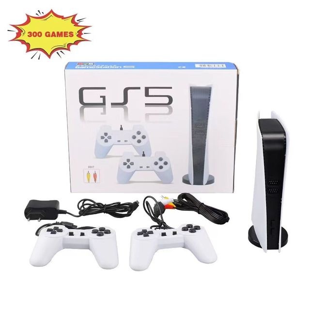 Classic Retro Game Console Connected to TV Using 8-bit 200 Nostalgic Games Overseas Red and White Game Console