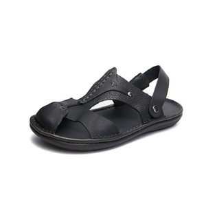 Sandalias de Cuero Genuino Hechas a Mano para Hombre, Punta Cerrada, Verano 2026, Cómodas y Duraderas, Calzado Masculino, Venta al Por Mayor de Fábrica - Product Image 5