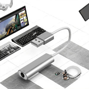 Cable de Audio <span class=keywords><strong>USB</strong></span> de Aluminio VISION 7.1, Adaptador de Audio Estéreo Externo de 3.5mm (Modelo <span class=keywords><strong>CAB</strong></span>-AL-<span class=keywords><strong>USB</strong></span>-JACK) - Product Image 3