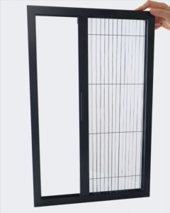 2.5cm <strong>Aluminum</strong> Sliding <strong>windows</strong> Trackless Retractable Screen Pleated Mesh Mosquito Net - Product Image 1