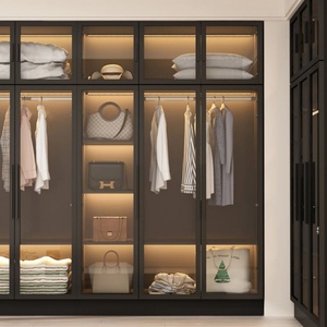 <span class=keywords><strong>Armadio</strong></span> Guardaroba Personalizzato con Porta Scorrevole in Vetro, Resistente, per Camera da Letto e Ufficio - Product Image 1