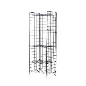 Étagère d'angle moderne en métal à 5 niveaux, autoportante, sans dossier, design industriel, gain de place, pour bureau à domicile - Product Image 1