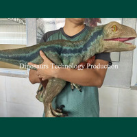 Dinosaure animatronique armé ou marionnette à vendre, ou Velociraptor interactif pour centre de divertissement pour enfants