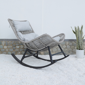 Silla tejida de cuerda para exteriores, sillón <span class=keywords><strong>reclinable</strong></span> para jardín, balcón, mecedora, sofá - Product Image 2
