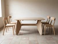 Table à manger en bois massif minimaliste nordique DISHI, table à manger moderne de luxe, 4, 6 ou 8 places, table à manger rectangulaire