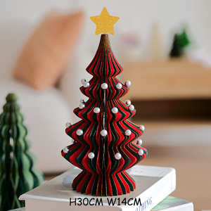 กระดาษแขวน120gsm ขนาดเล็กพับได้ทันสมัยต้นคริสต์มาสปรับแต่งได้ - Product Image 4
