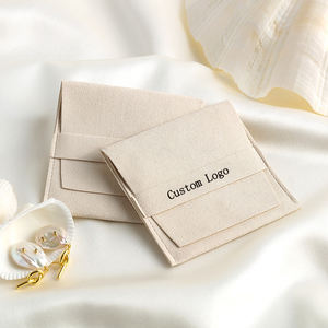 Custom Microfiber Suede Jewelry Pouch with Logo Premium Packaging for Necklaces and Gifts for Jewelry Boxes - Product Image 1