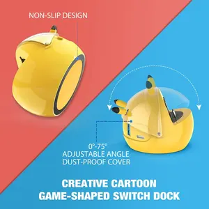Base de carga de Pokemon Pikachu para consola <span class=keywords><strong>Nintendo</strong></span> Switch Tv Hdmi Dock Pikachu convertidor multifuncional regalos de adorno de <span class=keywords><strong>Anime</strong></span> - Product Image 3