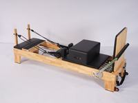 Máquina de Pilates Reformer Comercial de Madera de Roble para Práctica de Pilates