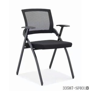 <b>Black</b> Mesh Training <b>Chair</b> with Writing Tablet and Armrest Steel Legs School <b>Office</b> <b>Chair</b> 33587-SF031A - Product Image 3