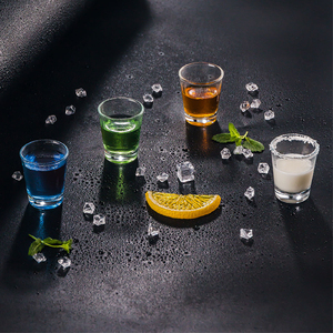 卸売りカスタムロゴ2オンス<span class=keywords><strong>50ml</strong></span>エスプレッソカップミニ厚再利用可能ワインウィスキー弾丸ショットグラス昇華用 - Product Image 3