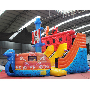 Château gonflable commercial pirate avec toboggan, certifié CE EN14960, en PVC 0,55 mm, <span class=keywords><strong>pour</strong></span> <span class=keywords><strong>location</strong></span> de fêtes d'enfants - Product Image 2