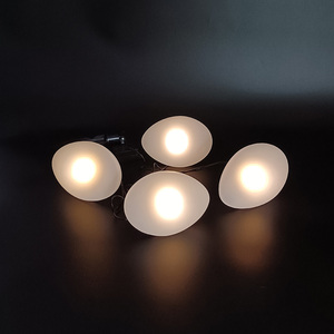 Demi-Global en forme de galet boule solaire guirlande lumineuse dôme lampe extérieure parc Villa paysage décoration jardin LED pelouse lumière - Product Image 3