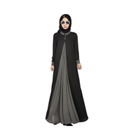 Abaya pour femmes et filles de Dubaï en satin Nida uni 100 % polyester, léger, respirant, écologique, à mémoire de forme, vente en gros d'usine