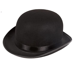 Chapeau cloche en feutre de couleur unie pour fête, chapeau haut de forme noir pour Halloween, taille adulte, chapeau cloche en feutre pour fête costumée, fabriqué en tissu durable - Product Image 1