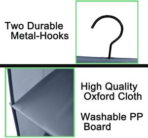 Hanging Closet Organizer and Storage 4-<b>Shelf</b> Foldable Hanging Wardrobe Storage <b>Shelves</b> Washable Oxford Cloth Fabric - Product Image 2