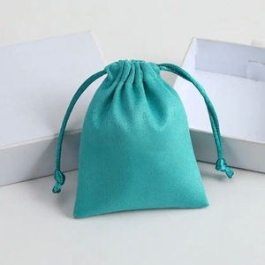 Custom Logo Velvet <b>Drawstring</b> <b>Pouches</b> for Small Ring Earring Bracelet Jewellery Packaging Watch and Wine Gift Bags - Product Image 5