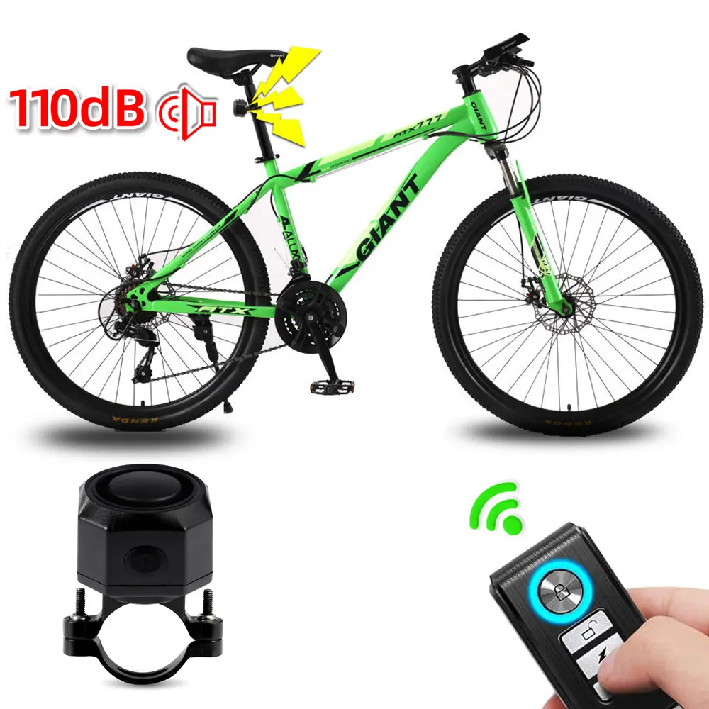 Populaire Groothandel 7 Niveaus Gevoeligheid Fiets Alarm Eenvoudige Installatie Ip65 Waterdicht Fiets Anti-Diefstal Alarm