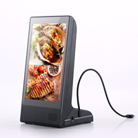 Écran tactile Android 7 pouces pour affichage publicitaire de table, avec menu de restaurant et station de recharge Power Bank intégrée