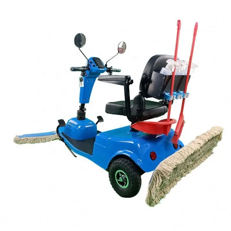 Ride On Floor Propelled Three Wheels Cart Pushing Driving Sweeper Hotel Commercial Dust Collector Mop Scrubber Factory Supply