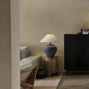 Wabi-Sabi Style Ceramic Pot <b>Table</b> Lamp Japanese Minimalist <b>Retro</b> Decorative Item for Living Room Bedroom <b>Bedside</b> Hotel Homestay - Product Image 2