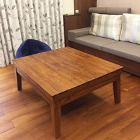 Table basse moderne en teck indonésien certifié, durable, confortable et modulaire, de style nordique, pour salon et extérieur