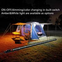 Barre lumineuse d'urgence LED SOS de qualité militaire IP67, 12V, tricolore rouge/ambre, pour le sauvetage en tout-terrain et maritime à distance