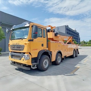 Fabricante HOWO 8x4, Camión Grúa de Remolque con Volante a la Derecha, 60T, Rotación de 360°, Camión de Remolque para Tráfico, Camión para Remoción de Bloqueos Viales - Product Image 3