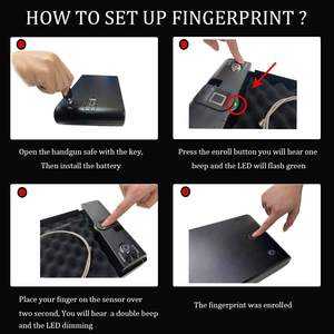 Caja de pistola de almacenamiento portátil para <span class=keywords><strong>coche</strong></span> con llave de contraseña táctica pequeña caja de <span class=keywords><strong>seguro</strong></span> antirrobo de metal anticaída para el hogar - Product Image 2