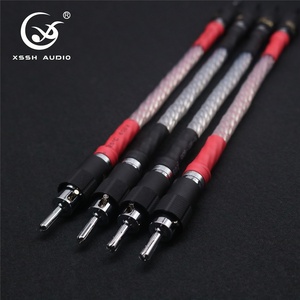 Fils de pont de haut-parleur YIVO XSSH Audio vidéo HIFI OEM Anoxic cuivre pur plaqué OFC argent câble de haut-parleur cavalier <span class=keywords><strong>bi</strong></span>-fil 4 pièces - Product Image 1
