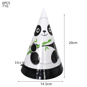 อุปกรณ์จัดงานเลี้ยงสัตว์ป่า DAMAI ชุดจานชามลายแพนด้าสำหรับเด็ก จานขนมหวาน แก้ว กระดาษเช็ดปาก ชุดภาชนะใช้แล้วทิ้ง ขายส่ง - Product Image 6