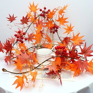 170Cm Thực Tế Trong Nhà Giáng Sinh Vườn Wedding Party Home Mùa Thu Trang Trí Chuỗi Nhân Tạo Maple Leaf Vòng Hoa Cây Cho - Product Image 5