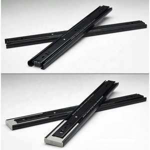 YONFIA-Guías de rodamiento de bolas de alta calidad, riel deslizante de cierre suave silencioso para <span class=keywords><strong>cajón</strong></span>, de acero inoxidable, alta resistencia, negro - Product Image 5