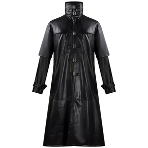 <span class=keywords><strong>Manteau</strong></span> long médiéval vintage à boutons pour homme - Cosplay Halloween Grim Reaper Plague - Product Image 1