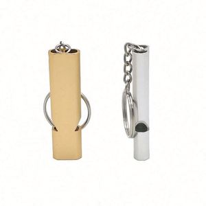 Sifflets de survie durables en alliage d'aluminium à double tube, haute fréquence, avec logo personnalisé, pour l'extérieur, avec porte-clés - Product Image 3