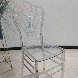 Chaise Chiavari à sceller à chaud, en plastique blanc, acrylique, Phoenix, <span class=keywords><strong>Napoléon</strong></span>, empilable, transparente, en résine, pour mariage - Product Image 3