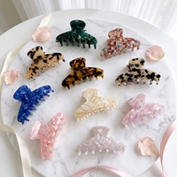Ume Vente en gros personnalisé Grandes pinces à cheveux en acétate de cellulose écaille de tortue écologique pour femmes Cheveux épais