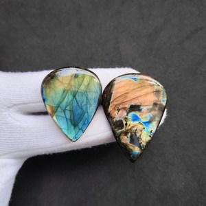 Cabochons de labradorite bleue naturelle à reflets, pierres précieuses certifiées pour la fabrication de bijoux, fournisseur en gros Inde - Product Image 1