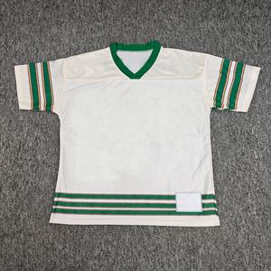 Camisetas personalizadas con cuello en V y estampado de pantalla, camisetas extragrandes de secado rápido, ropa de fútbol de malla cuadrada, camisetas de fútbol para hombres - Product Image 3