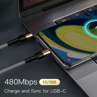 Câble de données USB C tressé en cuivre pur RSZ2 PD100W 4FT 6FT 5A pour iPhone 15 16 et ordinateur portable