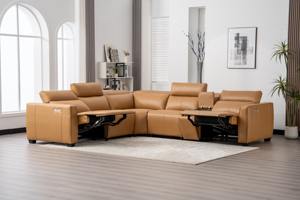 Современный Электрический откидной диван с беспроводной зарядкой и подсветкой для чтения, кожаная мебель для хранения, предназначенная для гостиной - Product Image 3