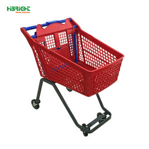 Troli belanja jala plastik logam tahan lama dengan kapasitas 120l dan mudah dibawa - Product Image 3