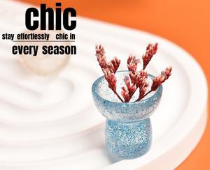 Transparante Glanzende Bloem Vaas Hars Flakback Cabochon Voor Diy Miniatuur Scène Decoratie - Product Image 6