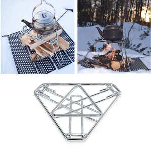 Support de <span class=keywords><strong>trépied</strong></span> en acier inoxydable pour ustensiles de cuisine en fonte Équipement de cuisson portable au feu de camp pour poêles à four hollandais - Product Image 5