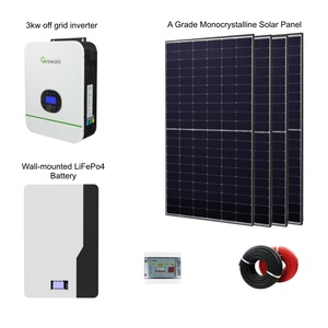 Kit solaire hors réseau Hopesun 3000w 48vdc 220v monophasé, batterie LiFePo4 5.12KWh, panneaux solaires 550watt*5pcs - Product Image 1